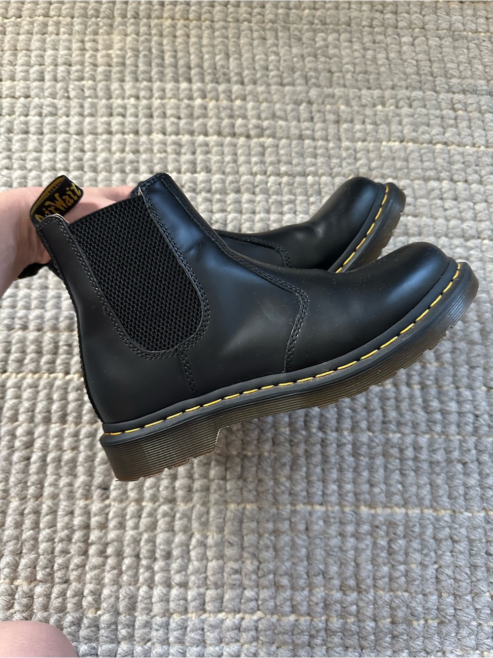 Dr. Martens Women's 2976 Nappa Leather Chelsea Boots Size 8 Black